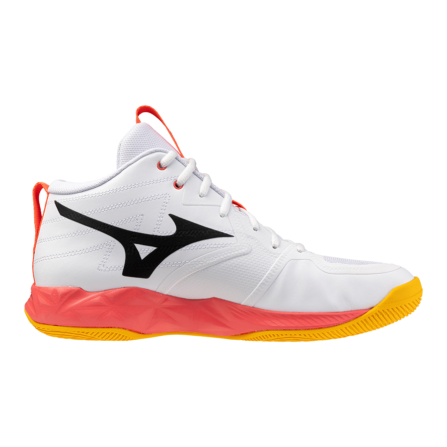 Mizuno WAVE MOMENTUM PRO MID White/Fiery Coral 2/Citrus